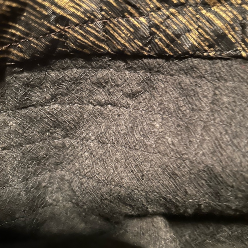 Authentic 1950s Quilted Black & Gold Poodle Skirt.  Zipper repair needed. - Picture 5 of 8